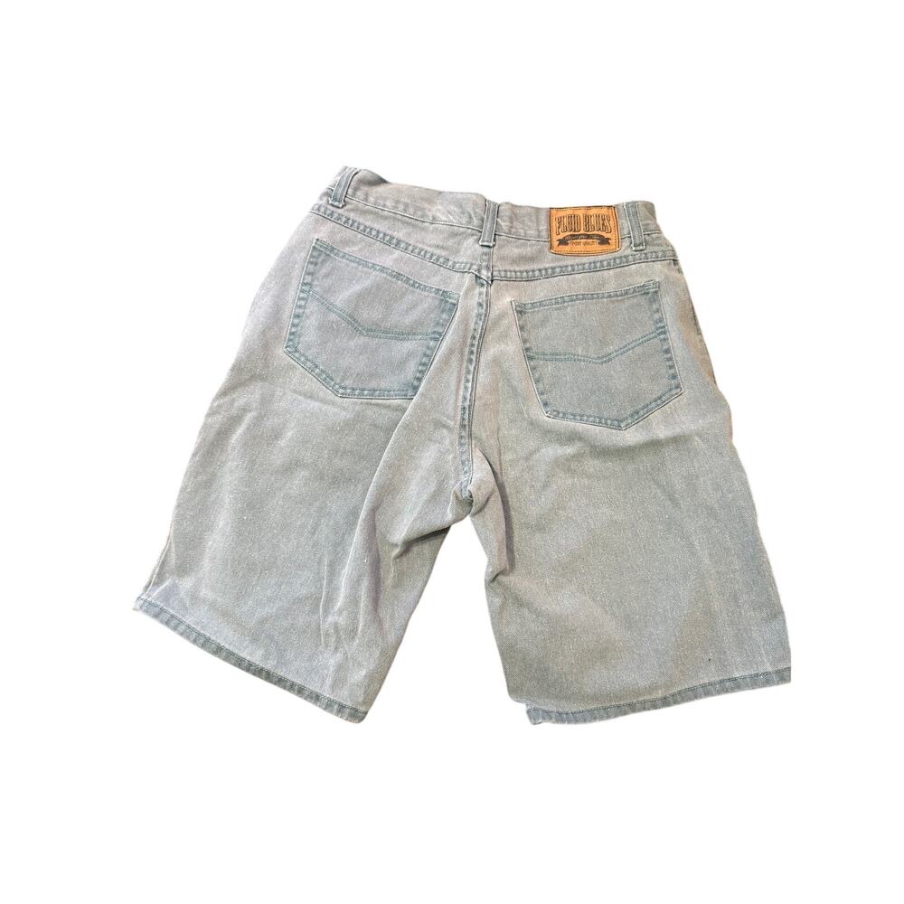 Vintage Y2K Fluid Blues Cotton High Rise Light Blue Shorts W28